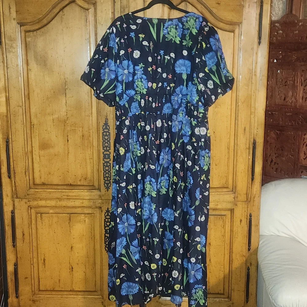Anthropologie Katerina V Neck Button Front Dress 2X - Picture 2 of 2